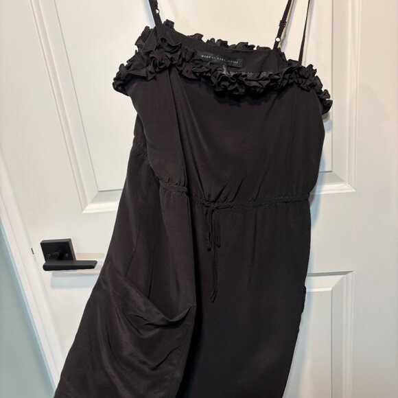 Marc by Marc Jacobs Black Silk Spaghetti Strap Dress Size 6 - Picture 3 of 6